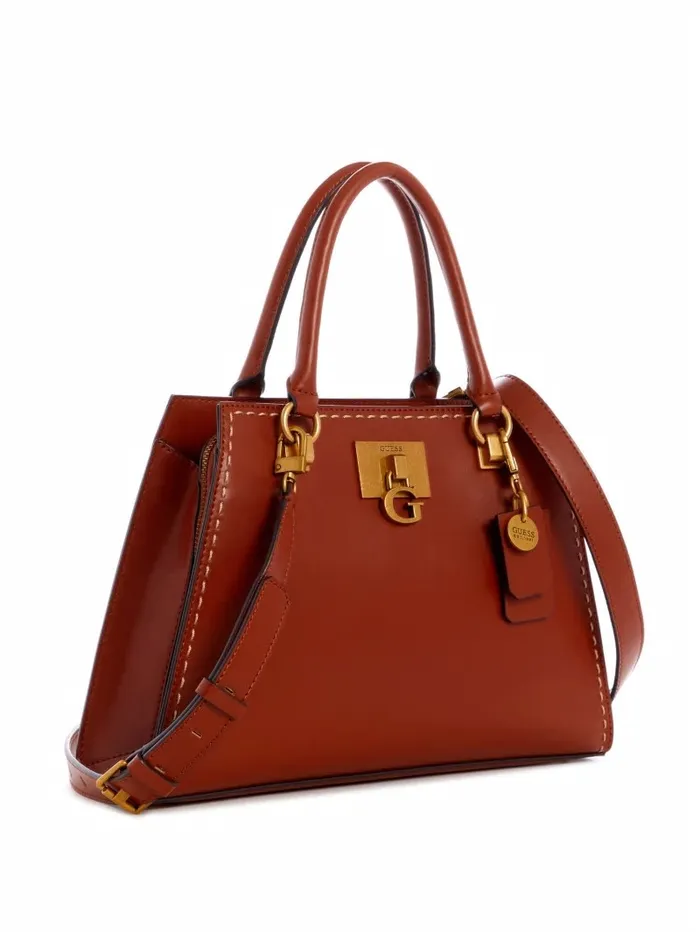 Women Handbags GUESS Stephi Girlfriend Satchel Whiskey