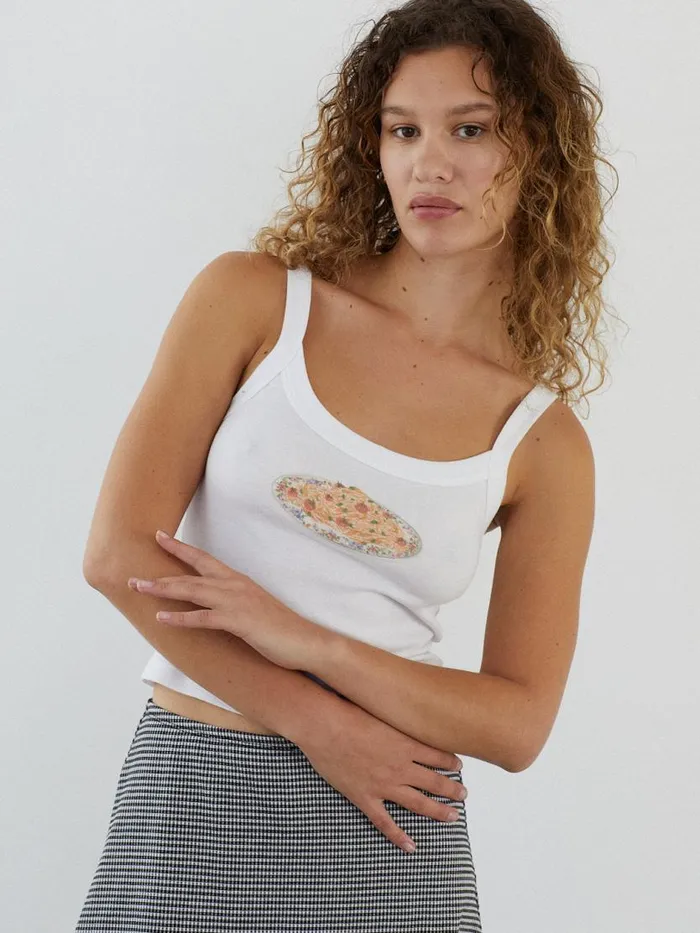 Women Harley Tank Pasta Bowl Lisa Says Gah Sleeveless Tops