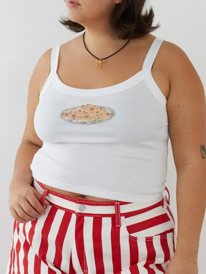 Women Harley Tank Pasta Bowl Lisa Says Gah Sleeveless Tops