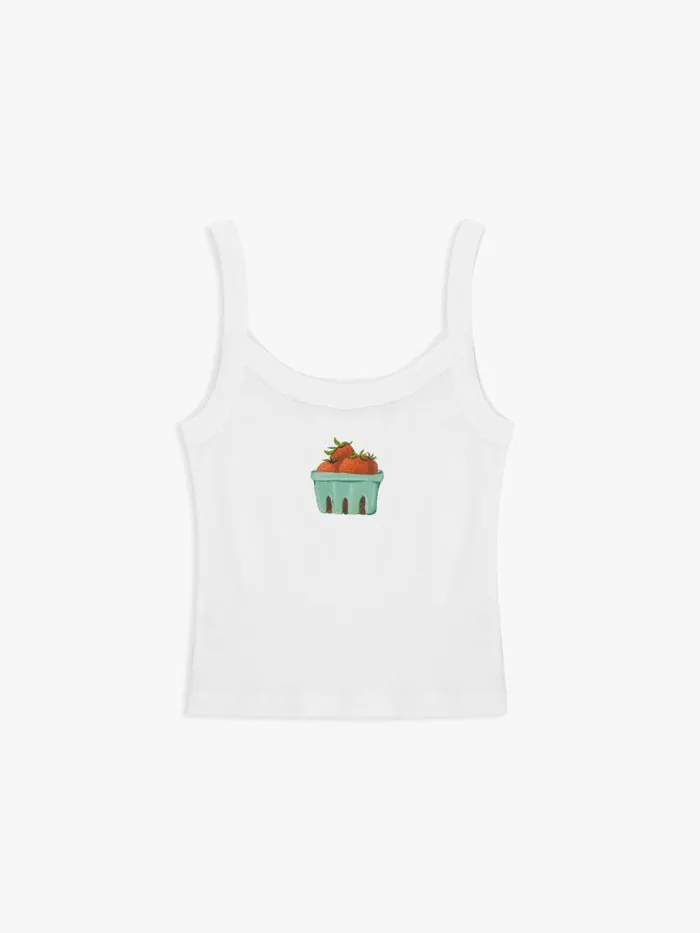 Women Harley Tank Strawberries Lisa Says Gah Sleeveless Tops