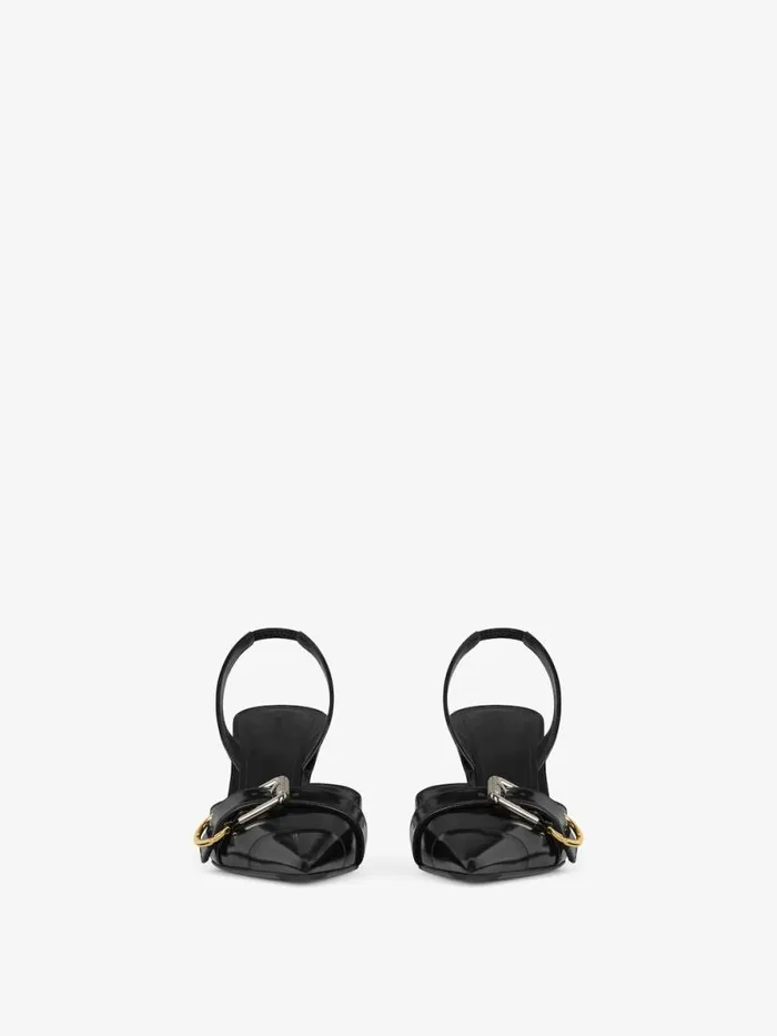 Women Heels Givenchy Voyou Slingbacks In Leather Black Women Heels Givenchy Voyou Slingbacks In Leather Black