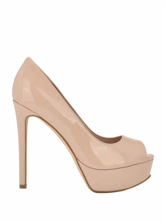 Women Heels GUESS Cacei PeepToe Stiletto Heels Light Natural 110 Women Heels GUESS Cacei PeepToe Stiletto Heels Light Natural 110