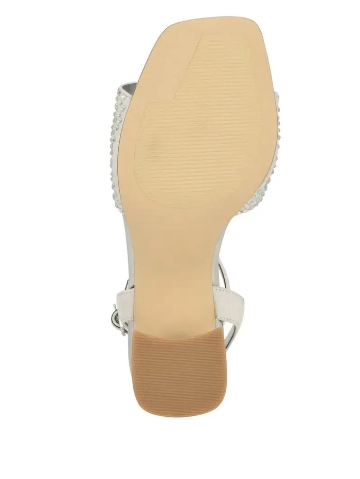 Women Heels GUESS Gelya Triangle Blocked Heels Silver 040 Women Heels GUESS Gelya Triangle Blocked Heels Silver 040