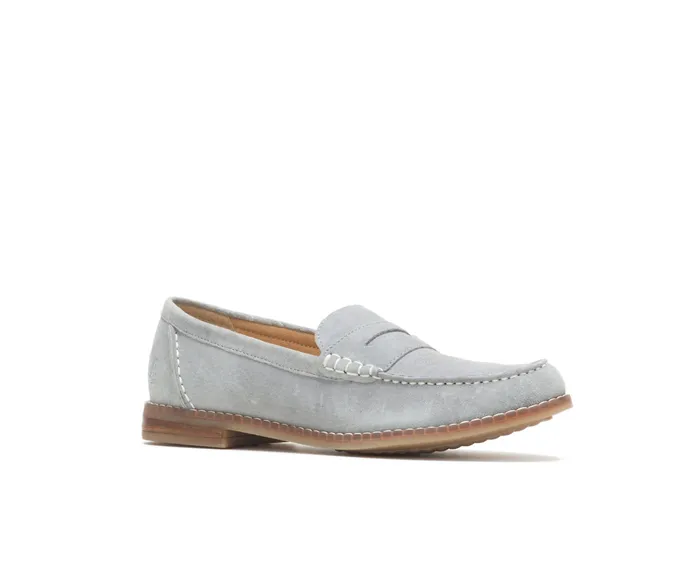 Women Hush Puppies Wren Loafer Frost Grey Suede Loafers