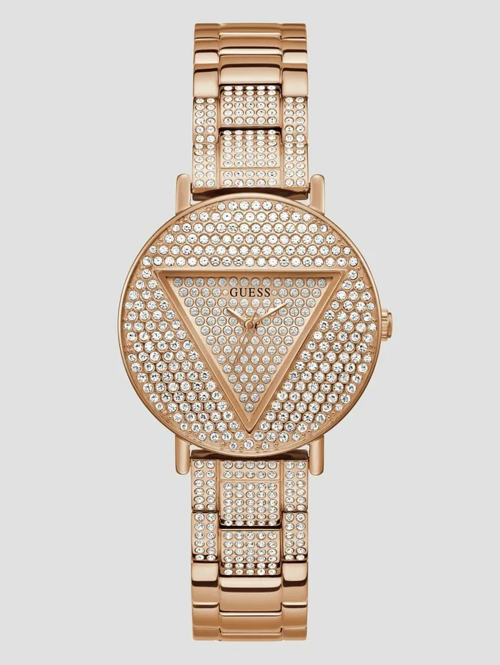 Women Iconic Rose GoldTone Analog Watch Rogd Watches GUESS