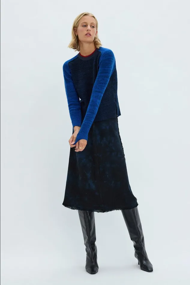 Women Indigo Cashmere Lilith Sweater Raquel Allegra Dresses