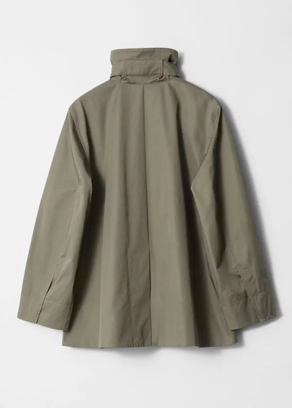 Women Jackets and Coats and Other Stories Aline FunnelNeck Jacket Khaki Green