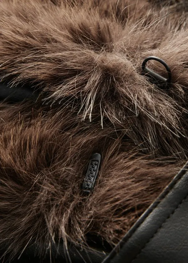Women Jackets and Coats and Other Stories Belted Faux Fur Coat Brown