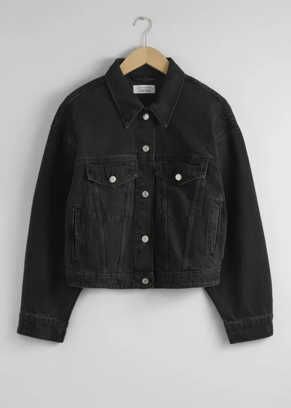 Women Jackets and Coats and Other Stories Boxy Denim Jacket Black