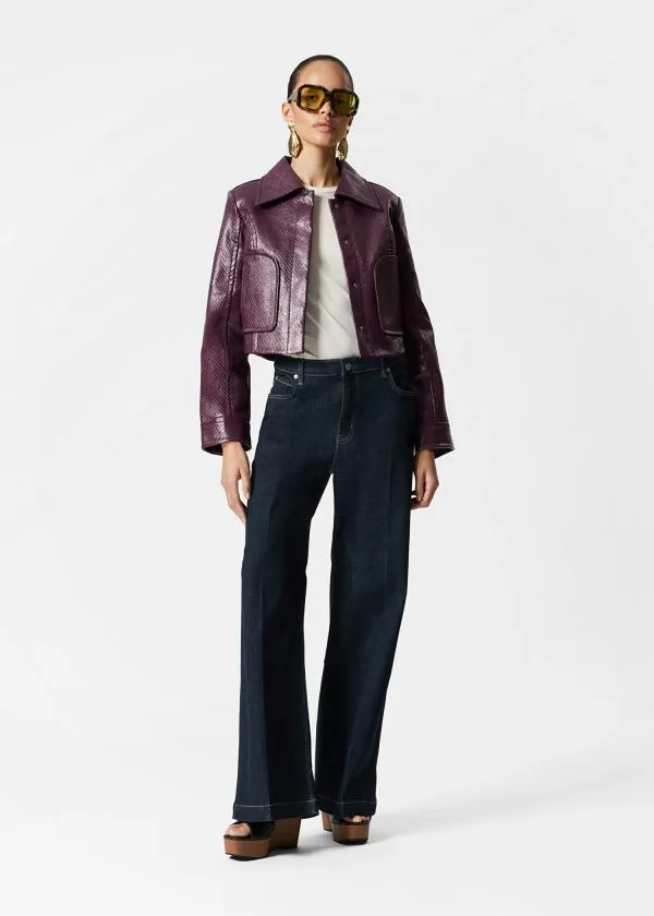 Women Jackets and Coats and Other Stories Cropped PatchPocket Jacket Plum