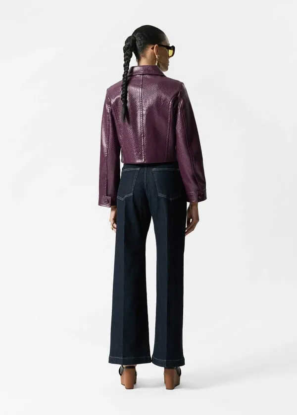 Women Jackets and Coats and Other Stories Cropped PatchPocket Jacket Plum