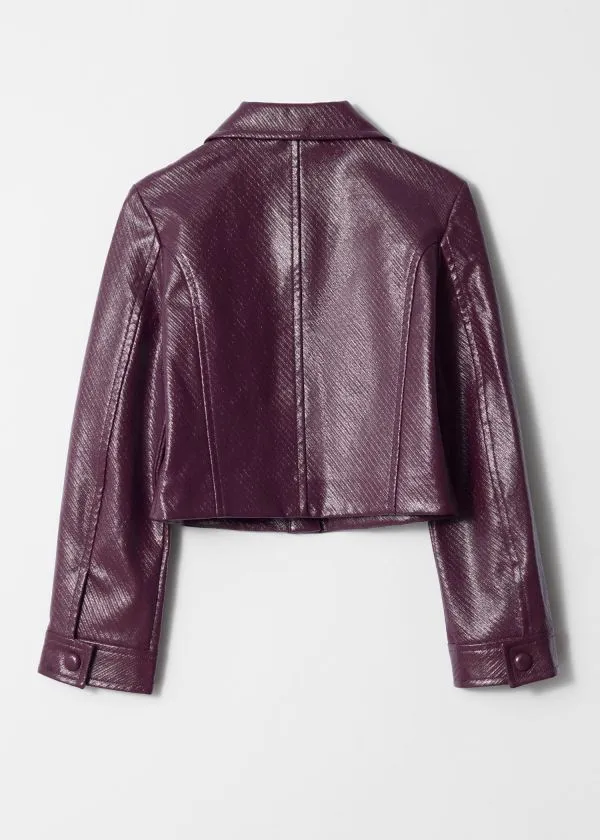 Women Jackets and Coats and Other Stories Cropped PatchPocket Jacket Plum