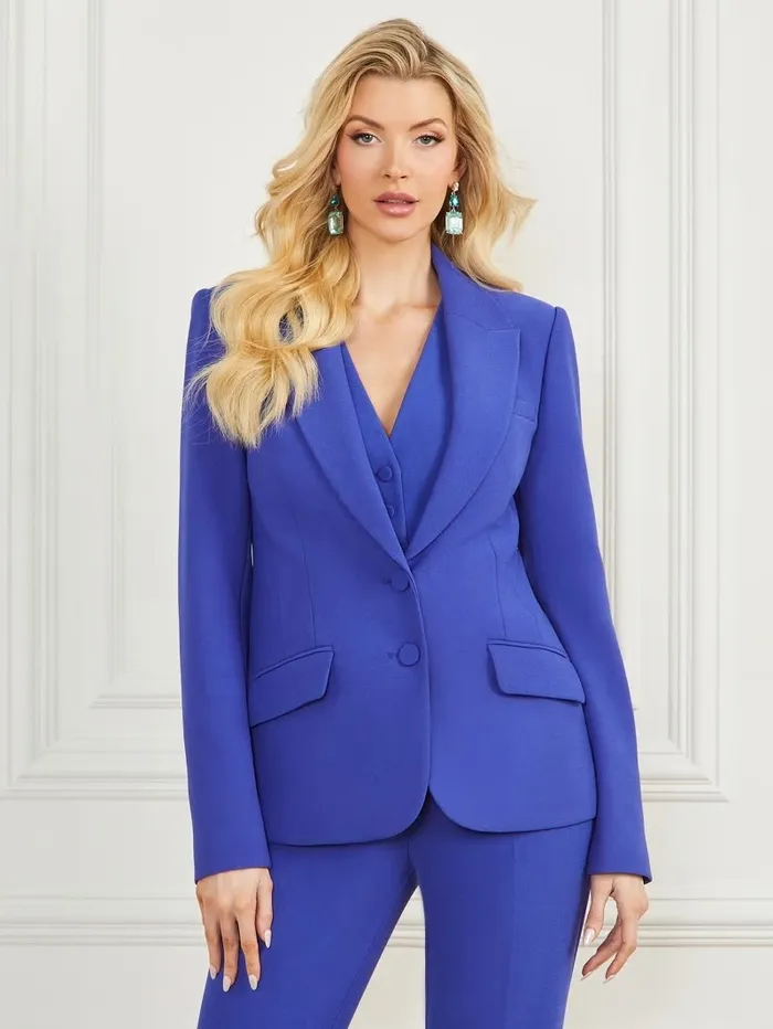 Women Jackets and Coats GUESS Jacqueline Blazer Jewel Blue