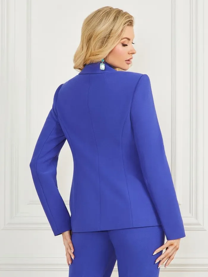 Women Jackets and Coats GUESS Jacqueline Blazer Jewel Blue