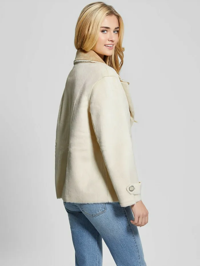 Women Jackets and Coats GUESS Sabrina Textured Jacket Vanilla Blush Women Jackets and Coats GUESS Sabrina Textured Jacket Vanilla Blush