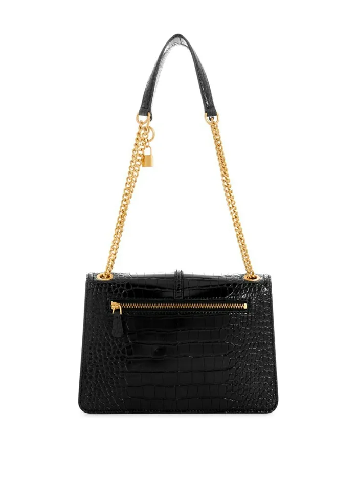 Women James Convertible Crossbody Flap Bag Black Floral Print Handbags GUESS Women James Convertible Crossbody Flap Bag Black Floral Print Handbags GUESS