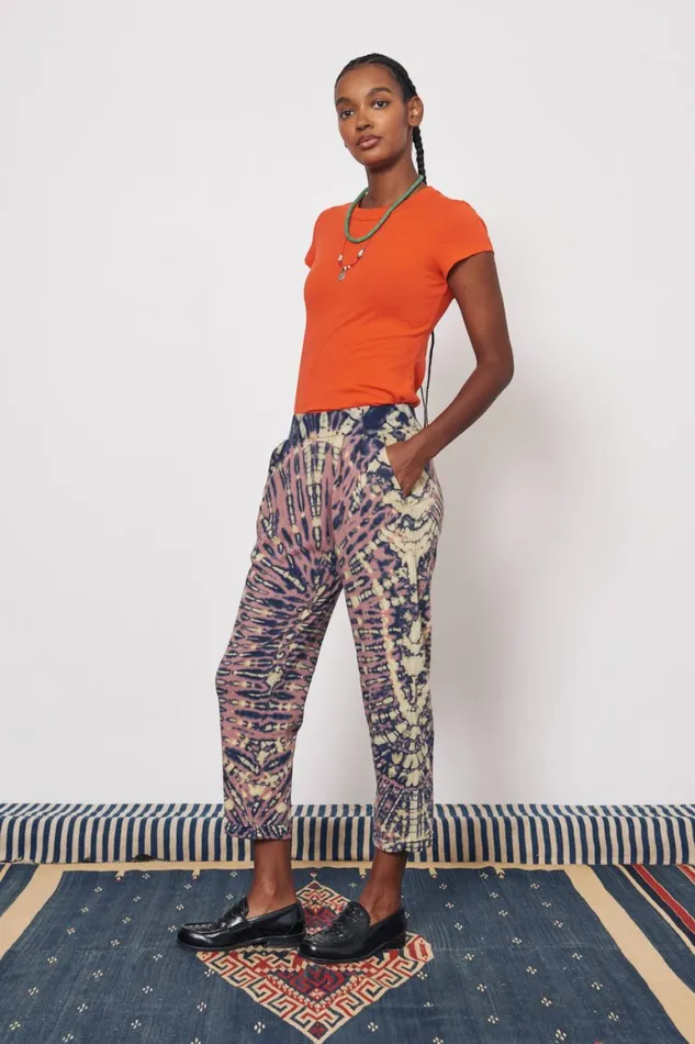 Women Jasper And Navy Easy Cuff Pant Raquel Allegra Bottoms