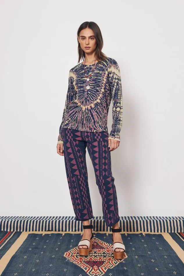 Women Jasper And Navy Tilda Tee Raquel Allegra Tops