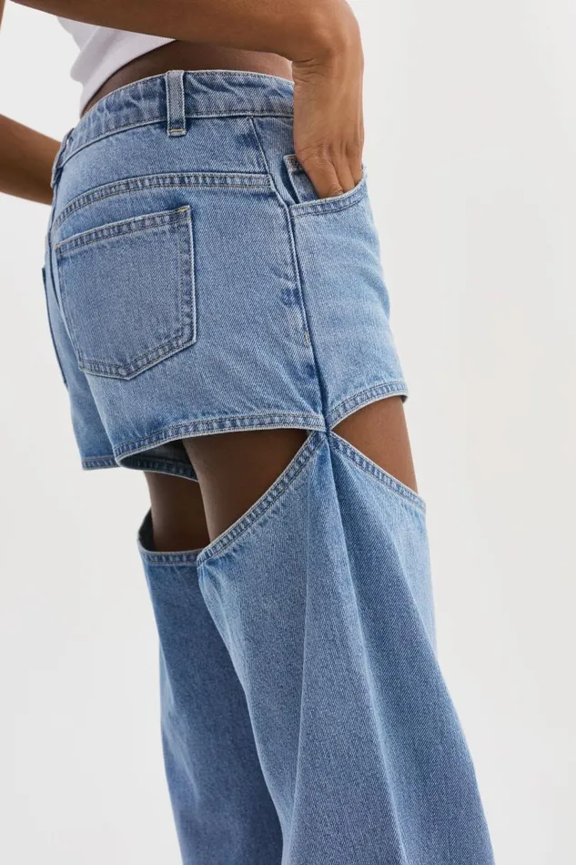 Women JAYLENE Denim CutOut Jeans Light Blue Wash LAMARQUE Pants and Shorts Women JAYLENE Denim CutOut Jeans Light Blue Wash LAMARQUE Pants and Shorts