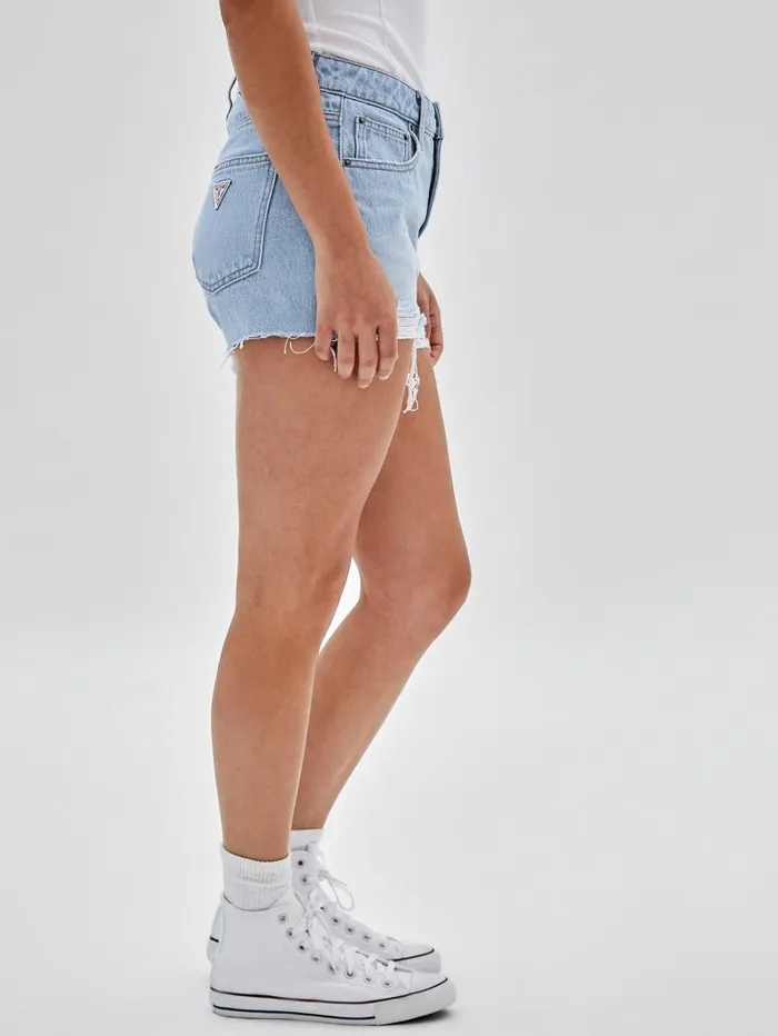Women Jeans and Denim GUESS GUESS Originals Kit Destroyed Denim Shorts Go Fez Lt Wash Women Jeans and Denim GUESS GUESS Originals Kit Destroyed Denim Shorts Go Fez Lt Wash
