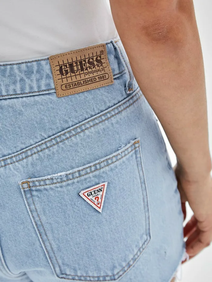 Women Jeans and Denim GUESS GUESS Originals Kit Destroyed Denim Shorts Go Fez Lt Wash Women Jeans and Denim GUESS GUESS Originals Kit Destroyed Denim Shorts Go Fez Lt Wash