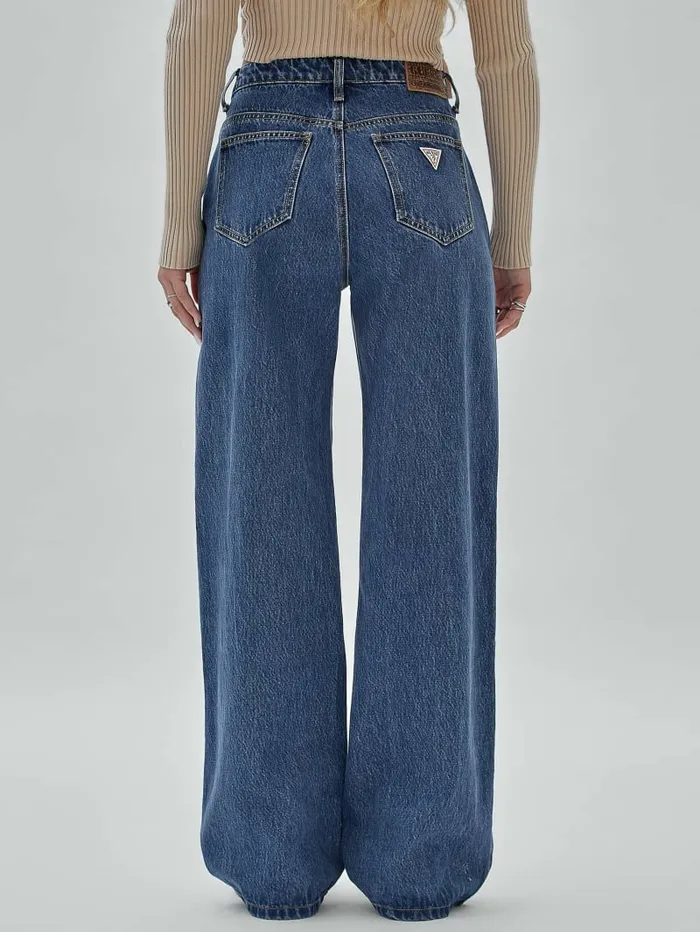 Women Jeans and Denim GUESS GUESS Originals Patch Pocket Wide Leg Jeans Go Astrid Medium Wash Women Jeans and Denim GUESS GUESS Originals Patch Pocket Wide Leg Jeans Go Astrid Medium Wash