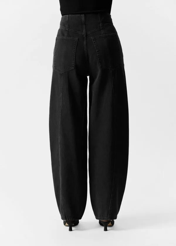 Women Jeans and Other Stories BarrelLeg Jeans Black