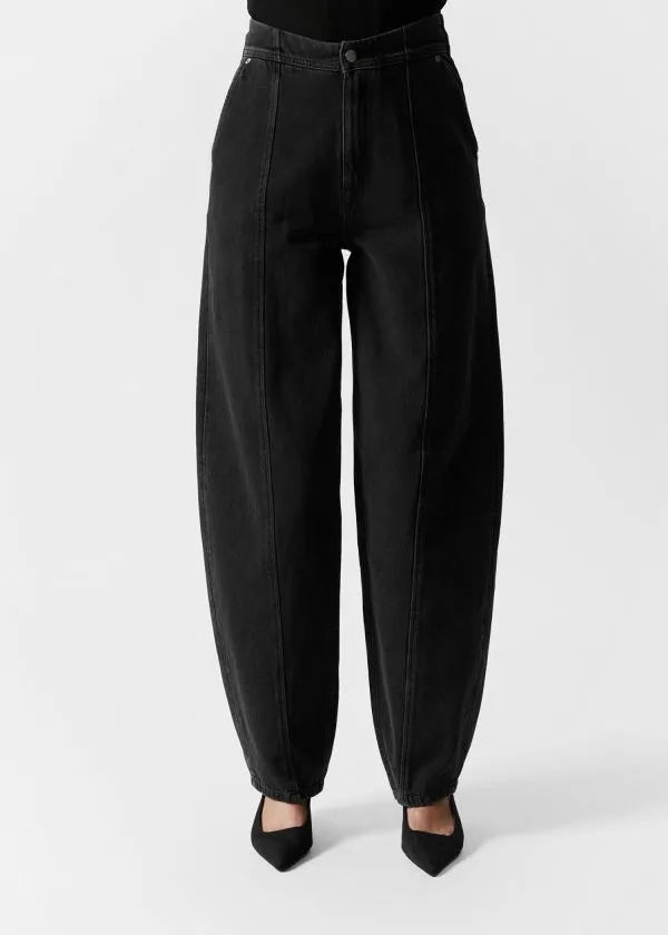 Women Jeans and Other Stories BarrelLeg Jeans Black