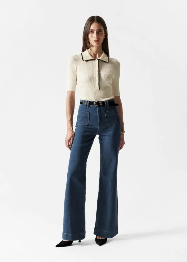 Women Jeans and Other Stories HighWaist Flared Jeans New Blue