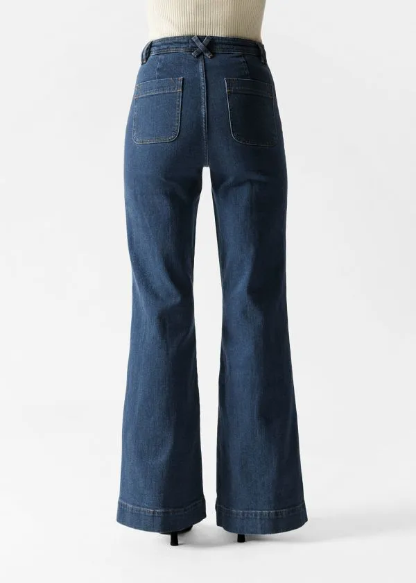 Women Jeans and Other Stories HighWaist Flared Jeans New Blue