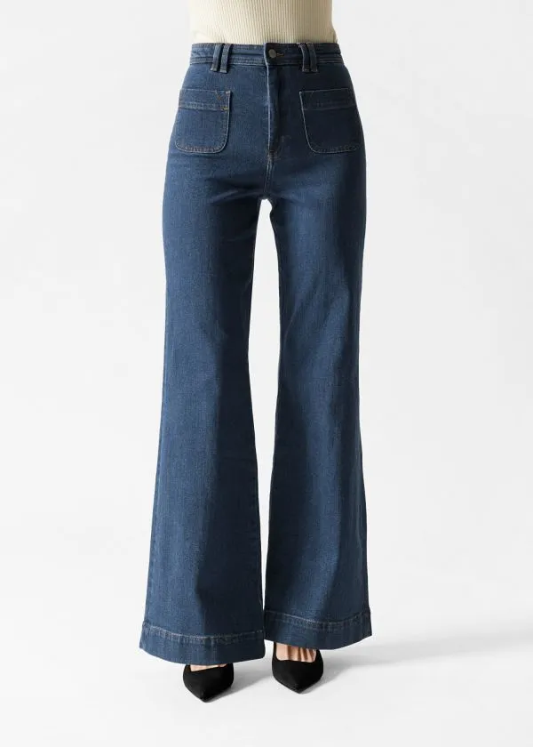 Women Jeans and Other Stories HighWaist Flared Jeans New Blue