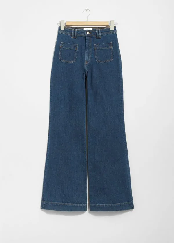 Women Jeans and Other Stories HighWaist Flared Jeans New Blue