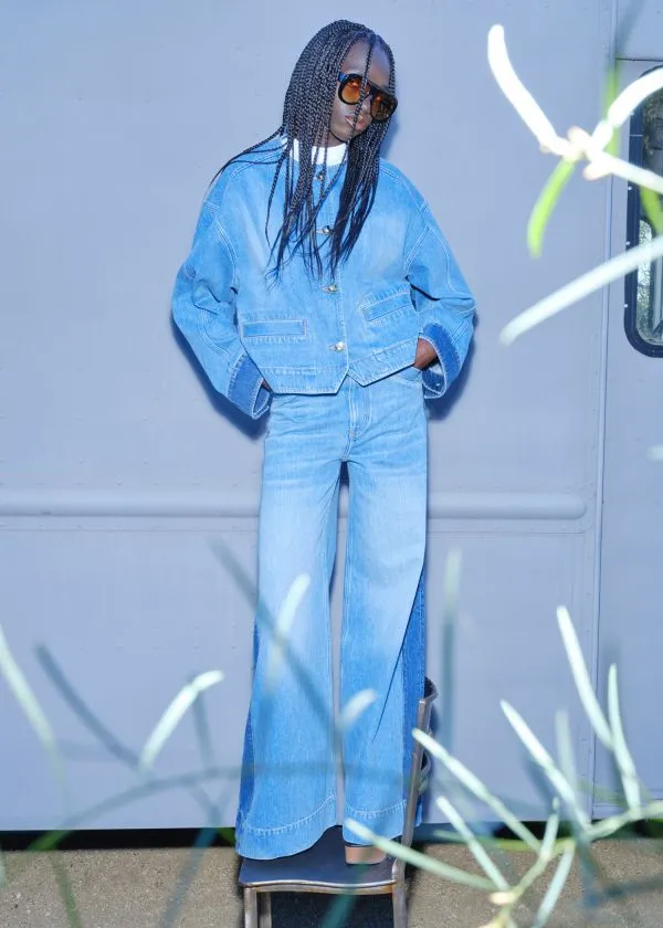 Women Jeans and Other Stories Long WideLeg Jeans Mid Blue