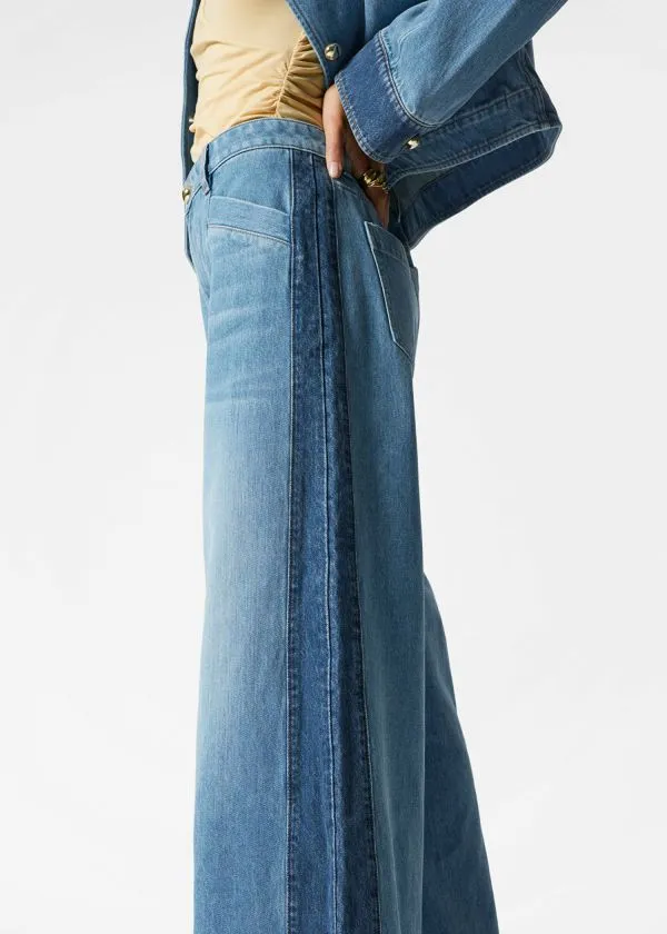 Women Jeans and Other Stories Long WideLeg Jeans Mid Blue