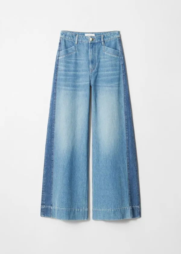 Women Jeans and Other Stories Long WideLeg Jeans Mid Blue