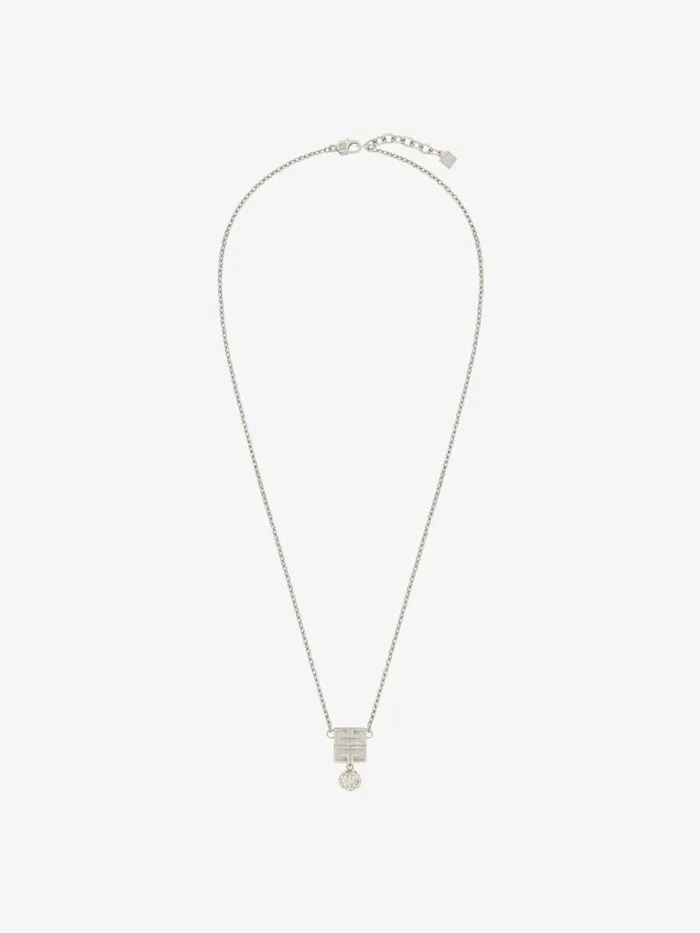 Women Jewelry Givenchy 4G Necklace In Metal With Crystals Silvery