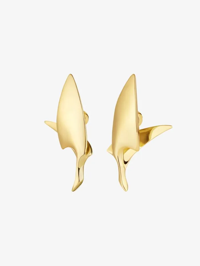 Women Jewelry Givenchy Bird Earrings In Metal Golden Yellow