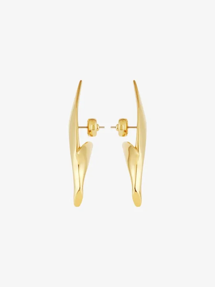 Women Jewelry Givenchy Bird Earrings In Metal Golden Yellow