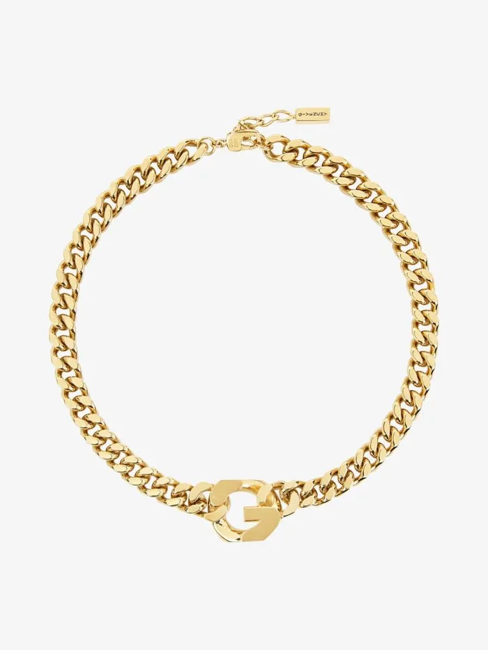 Women Jewelry Givenchy G Chain Necklace In Metal Golden Yellow