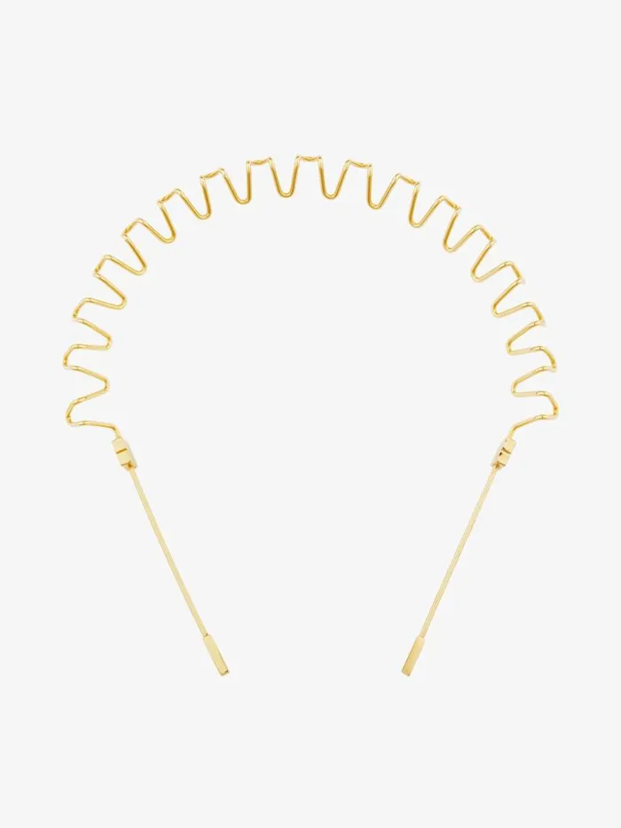 Women Jewelry Givenchy Show Headband In Metal Golden Yellow