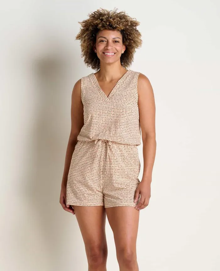 Women Jumpsuits and Overalls Toad and Co Sunkissed Liv Romper Barley Texture Print Women Jumpsuits and Overalls Toad and Co Sunkissed Liv Romper Barley Texture Print