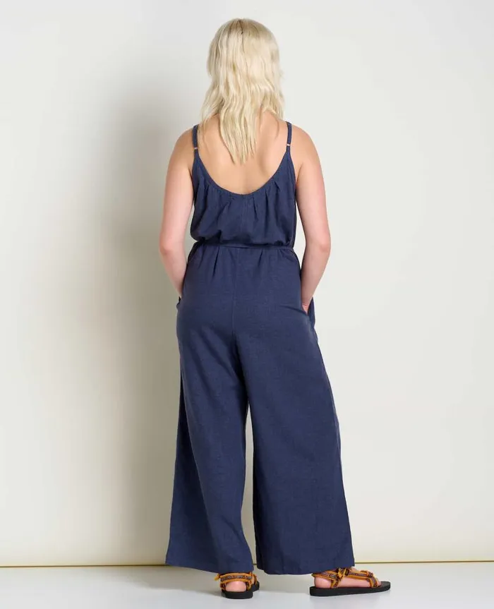Women Jumpsuits and Overalls Toad and Co Taj Hemp Strappy Jumpsuit True Navy