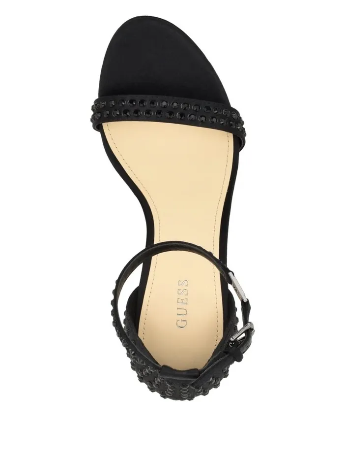 Women Kabaile Rhinestone Heels Black 001 Sandals GUESS Women Kabaile Rhinestone Heels Black 001 Sandals GUESS