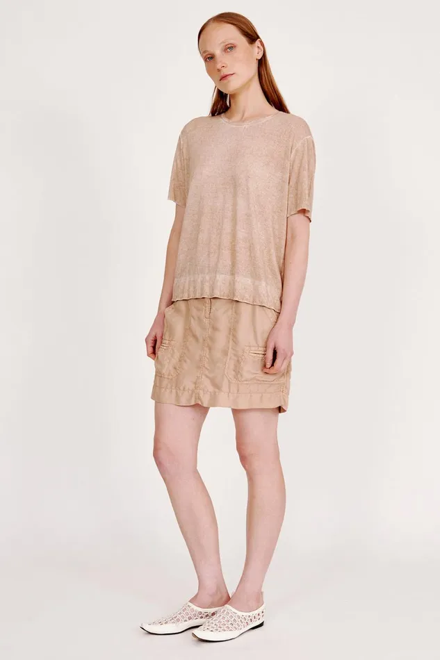 Women Khaki Boxy Tee Raquel Allegra TShirts