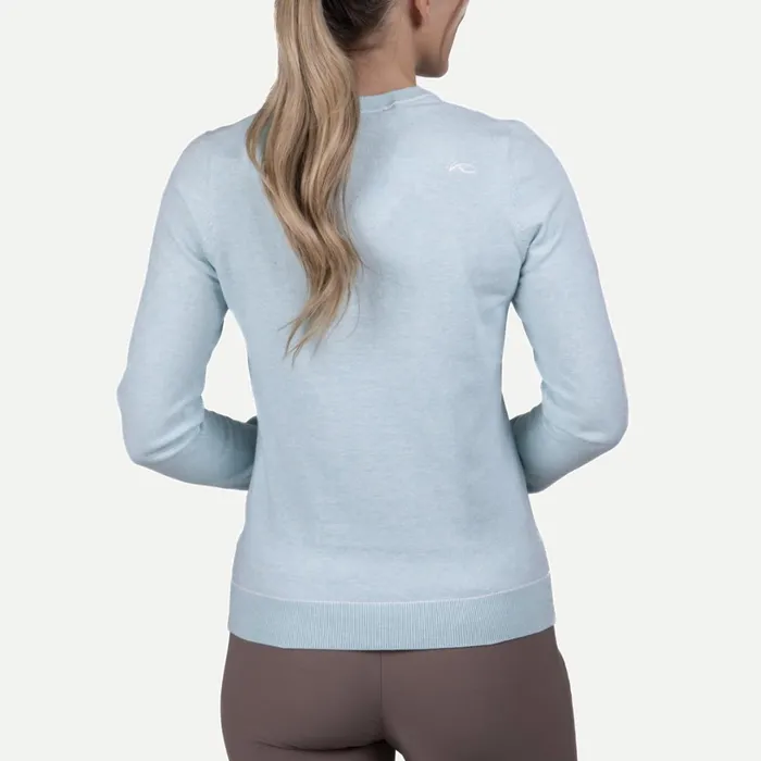 Women Kicki VNeck Pullover 8211 Golf Sweater Mist KJUS Midlayers and Sweaters