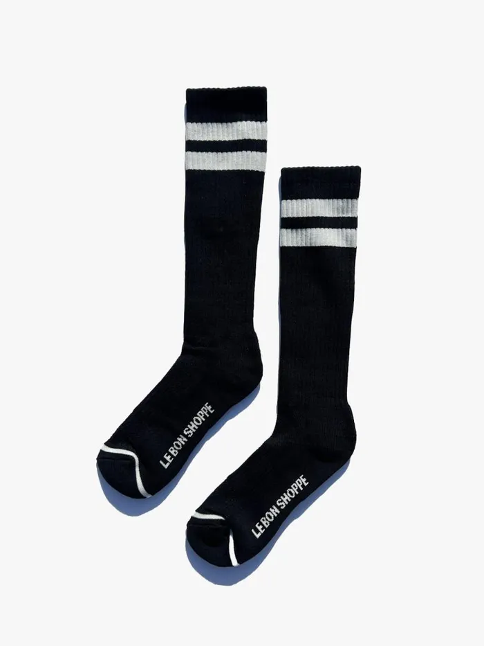 Women Knee High Boyfriend Socks Black Lisa Says Gah Socks Women Knee High Boyfriend Socks Black Lisa Says Gah Socks