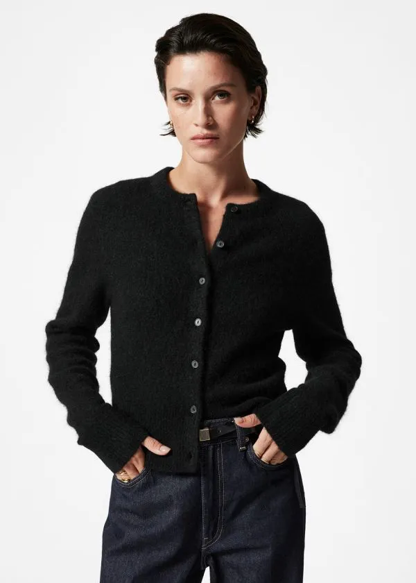 Women Knitwear and Other Stories AlpacaBlend Knit Cardigan Black