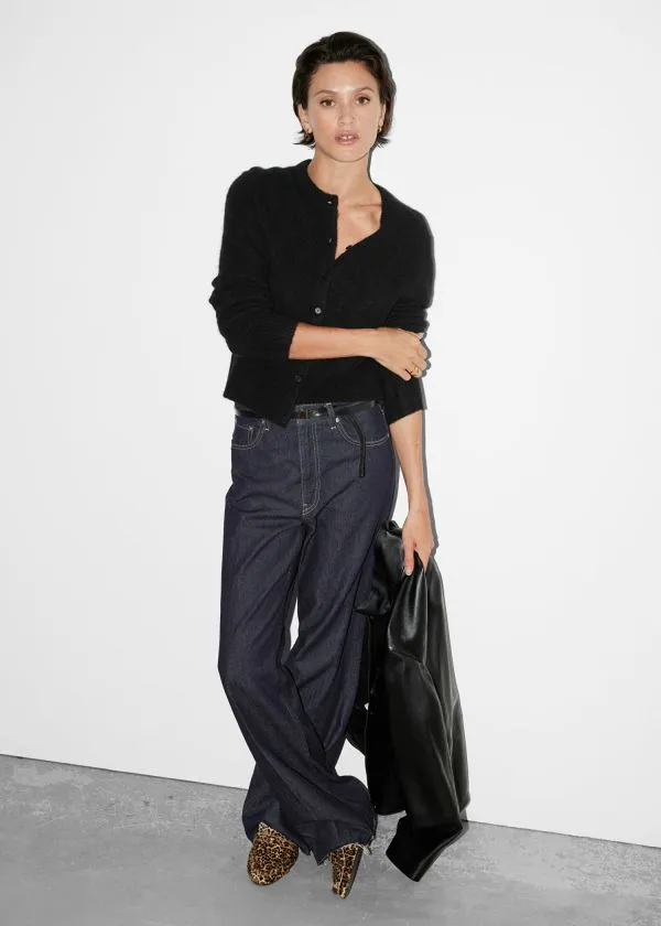 Women Knitwear and Other Stories AlpacaBlend Knit Cardigan Black