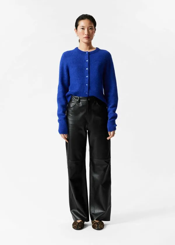 Women Knitwear and Other Stories AlpacaBlend Knit Cardigan Blue