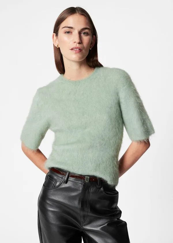 Women Knitwear and Other Stories BrushedKnit TShirt Green